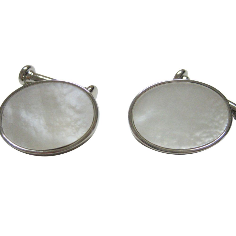 Shiny Shell Design Chain Cufflinks - image 1